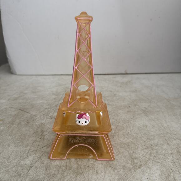 7" Hello Kitty Bonjour Paris Eiffel Tower Pink Toothbrush Holder Bathroom - Picture 2 of 7